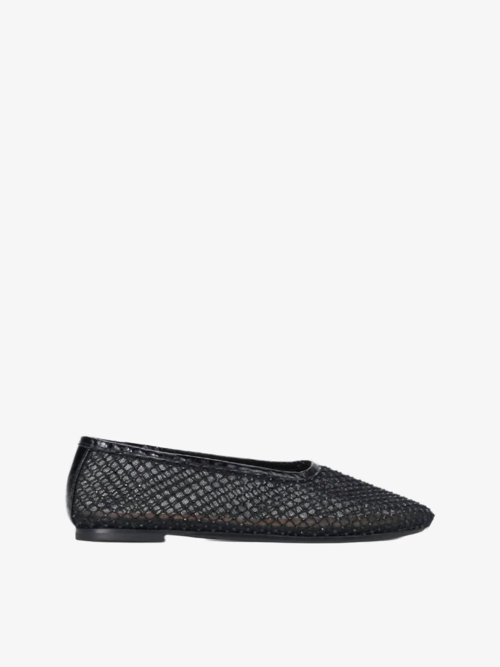 Staud Black Woven Ballet Flat